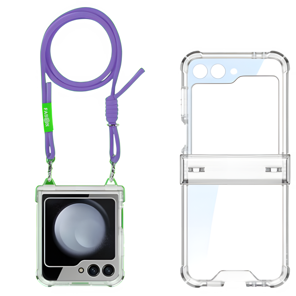 Airbag Hinge Full Coverage Case with Crossbody Rope