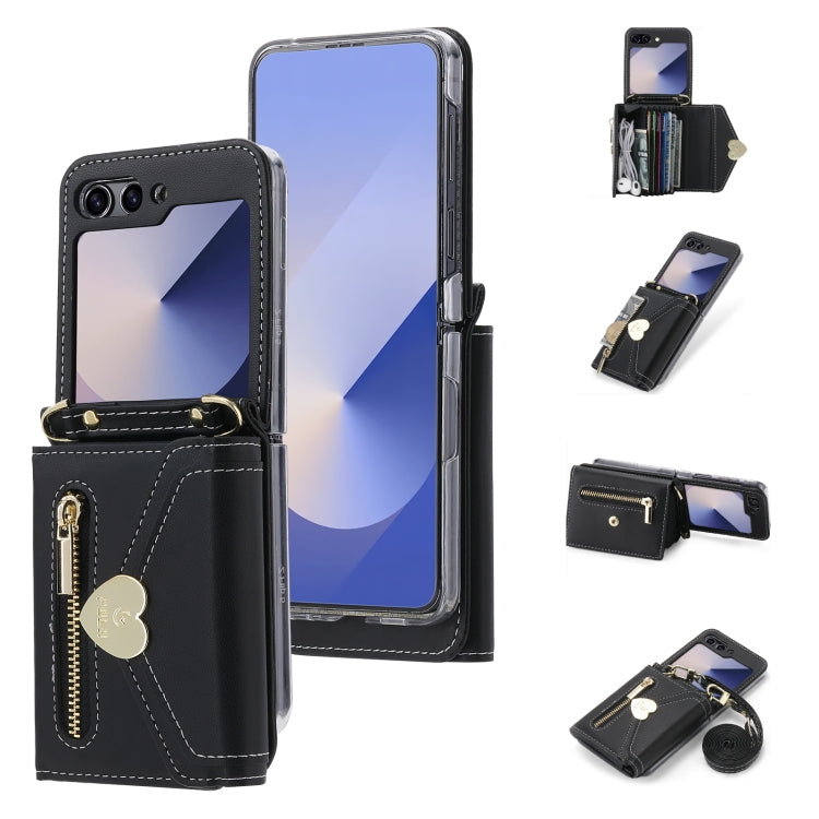 Galaxy Z Flip 6 Love Buckle Zipper Wallet