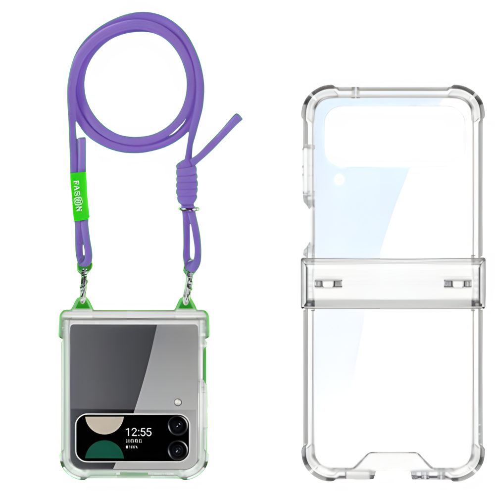 Airbag Hinge Full Coverage Case with Crossbody Rope