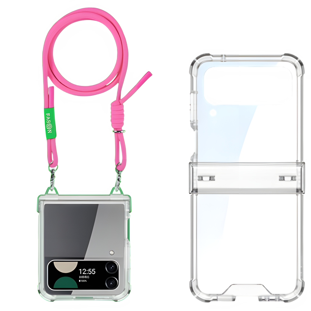 Airbag Hinge Full Coverage Case with Crossbody Rope