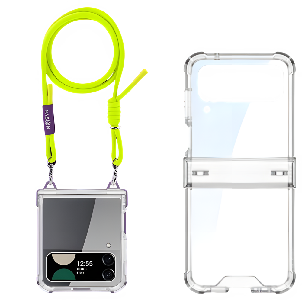 Airbag Hinge Full Coverage Case with Crossbody Rope