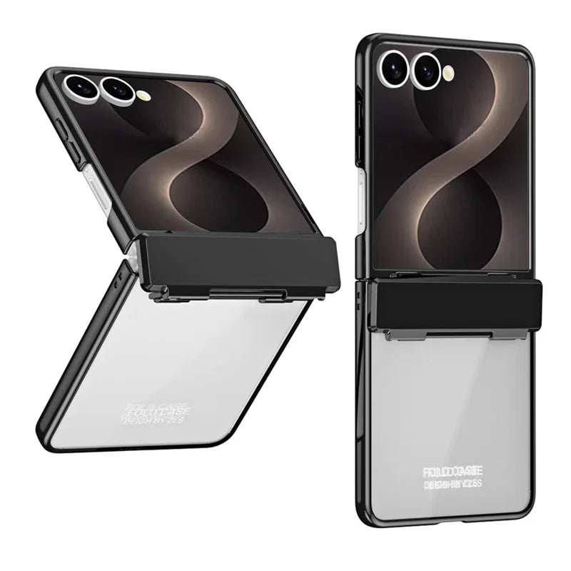 Galaxy Z Flip 7 Electroplated Clear Case with Hinge Protection – View 4