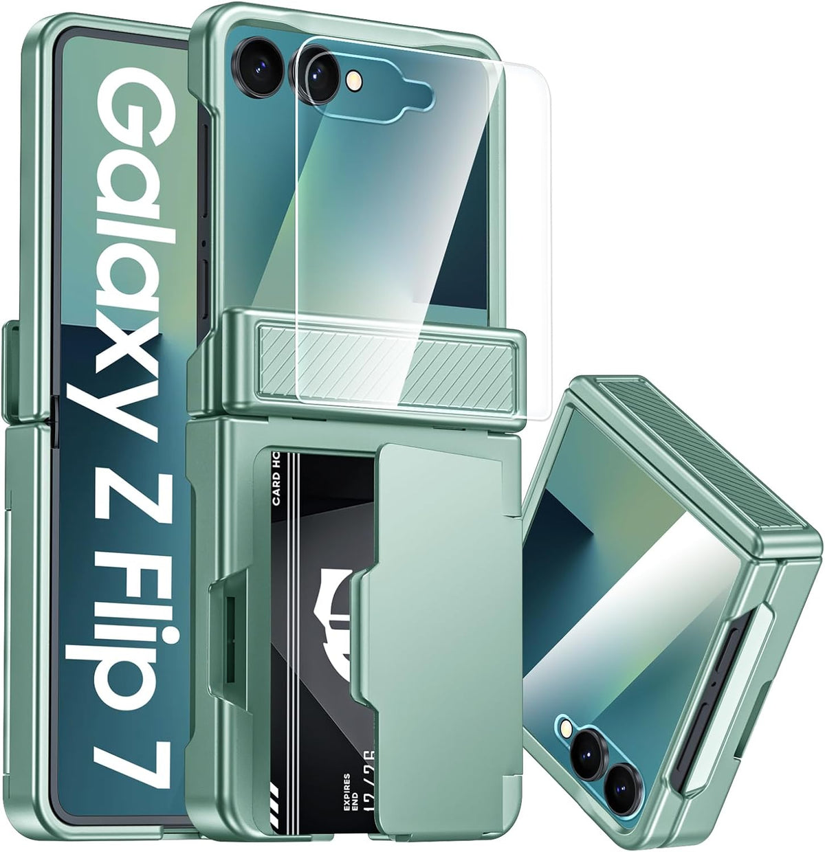 Galaxy Z Flip 7 Rugged RFID Wallet Case with Hinge Protection – View 4