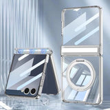 Galaxy Z Flip 7 Transparent Ring Kickstand Case