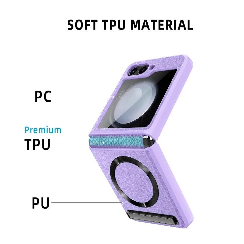 Leather Magnetic Kickstand Case