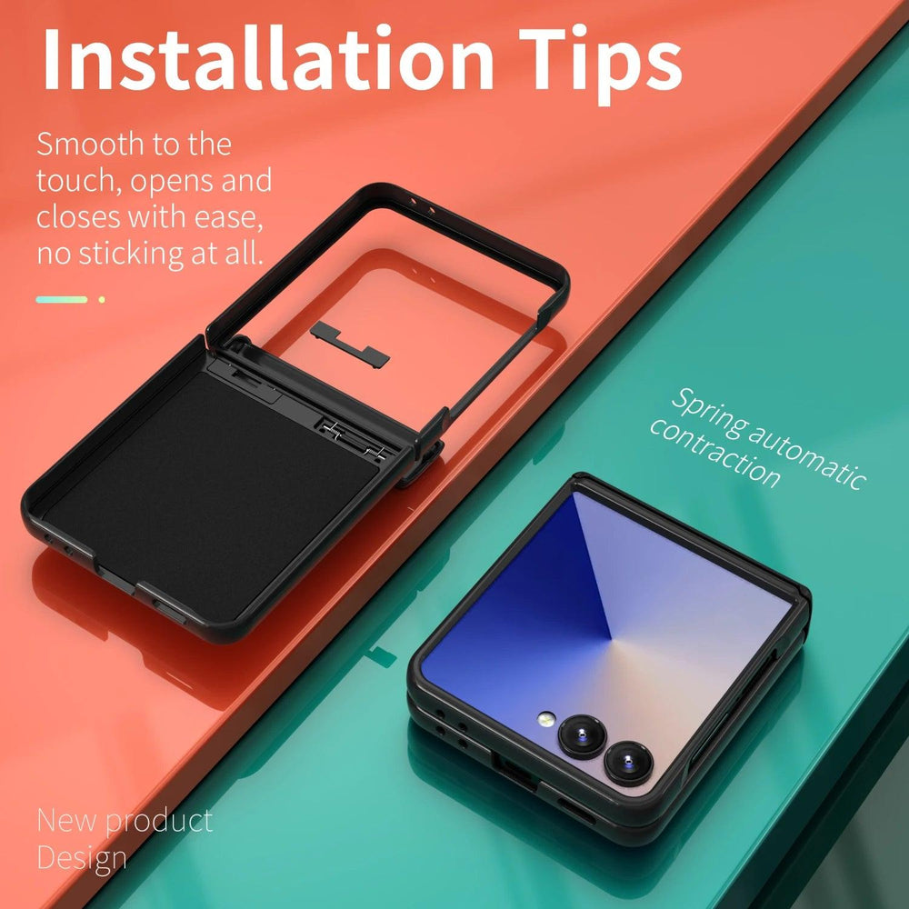 Galaxy Z Flip 7 Shockproof Armor Ring Case
