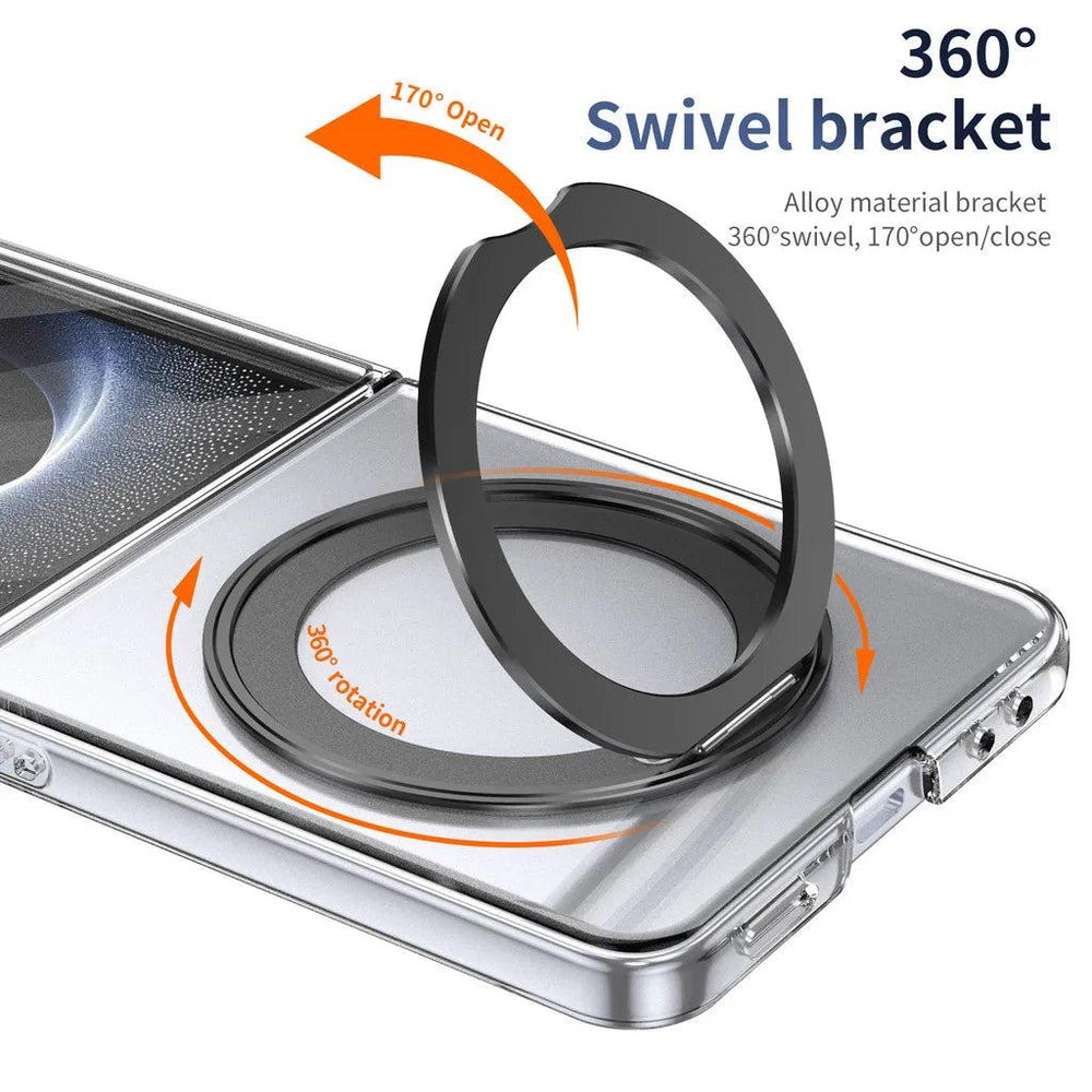 Galaxy Z Flip 8 Clear Magnetic Kickstand Case