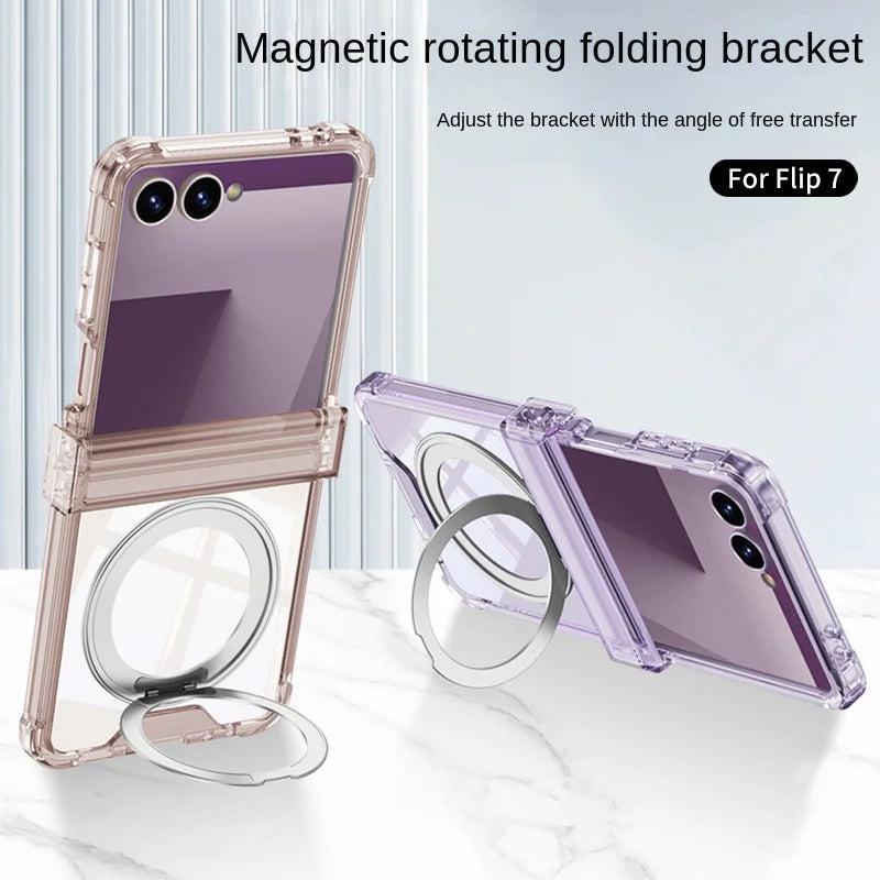Galaxy Z Flip 8 Crystal Ring Stand Case