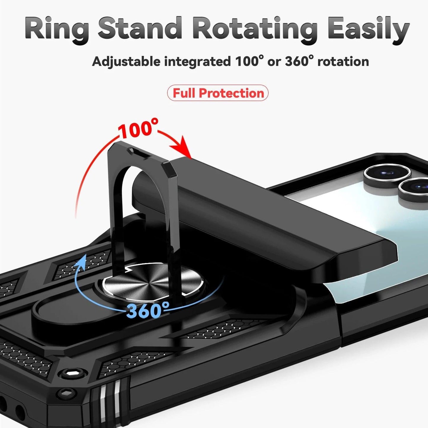 Galaxy Z Flip 7 Rugged Ring Armor Case