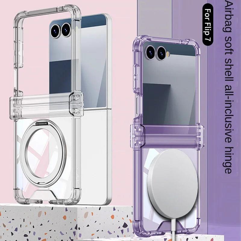 Galaxy Z Flip 8 Crystal Ring Stand Case