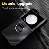 Galaxy Z Flip 5 Carbon Fiber Ring Holder Case