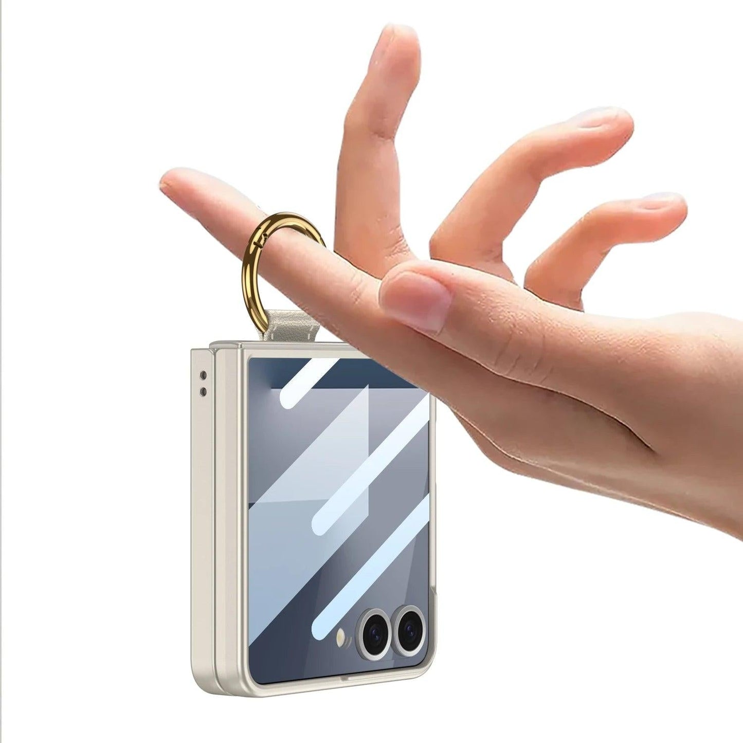 Galaxy Z Flip 7 Slim Ring Holder Case
