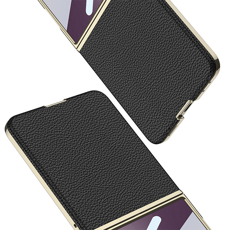 Elegant Litchi Leather Slim Case