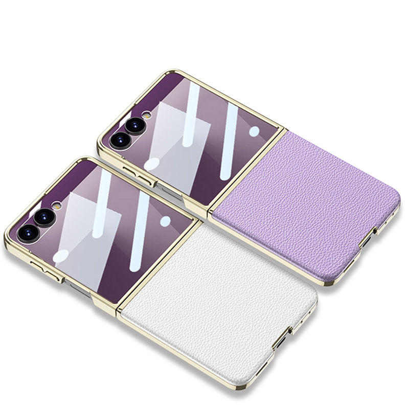 Elegant Litchi Leather Slim Case