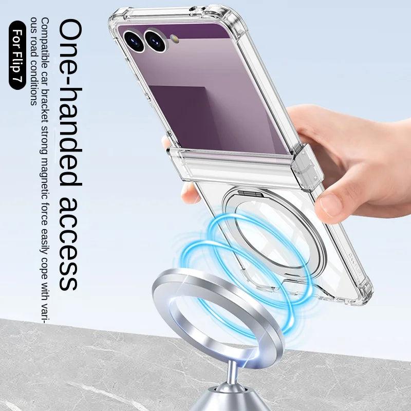 Galaxy Z Flip 8 Crystal Ring Stand Case