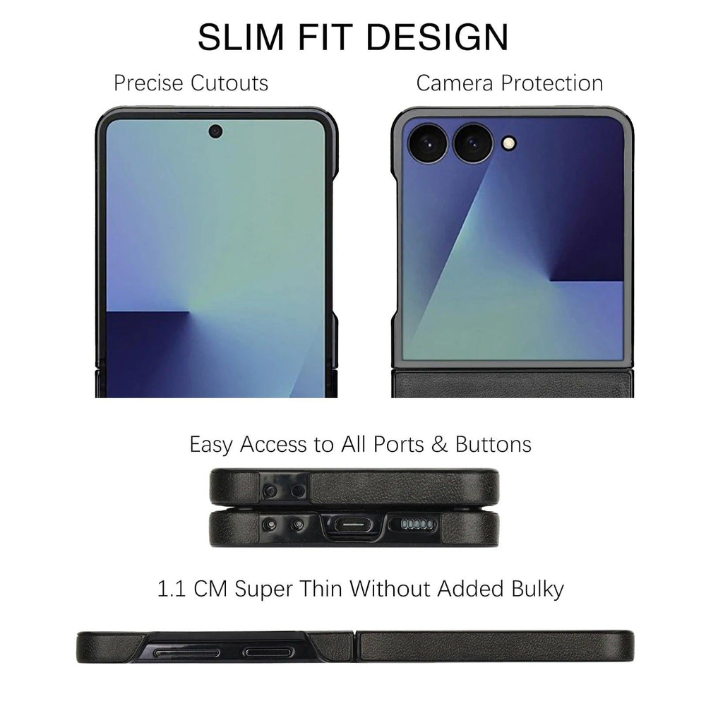 Galaxy Z Flip 7 Signature Magnetic Leather Case