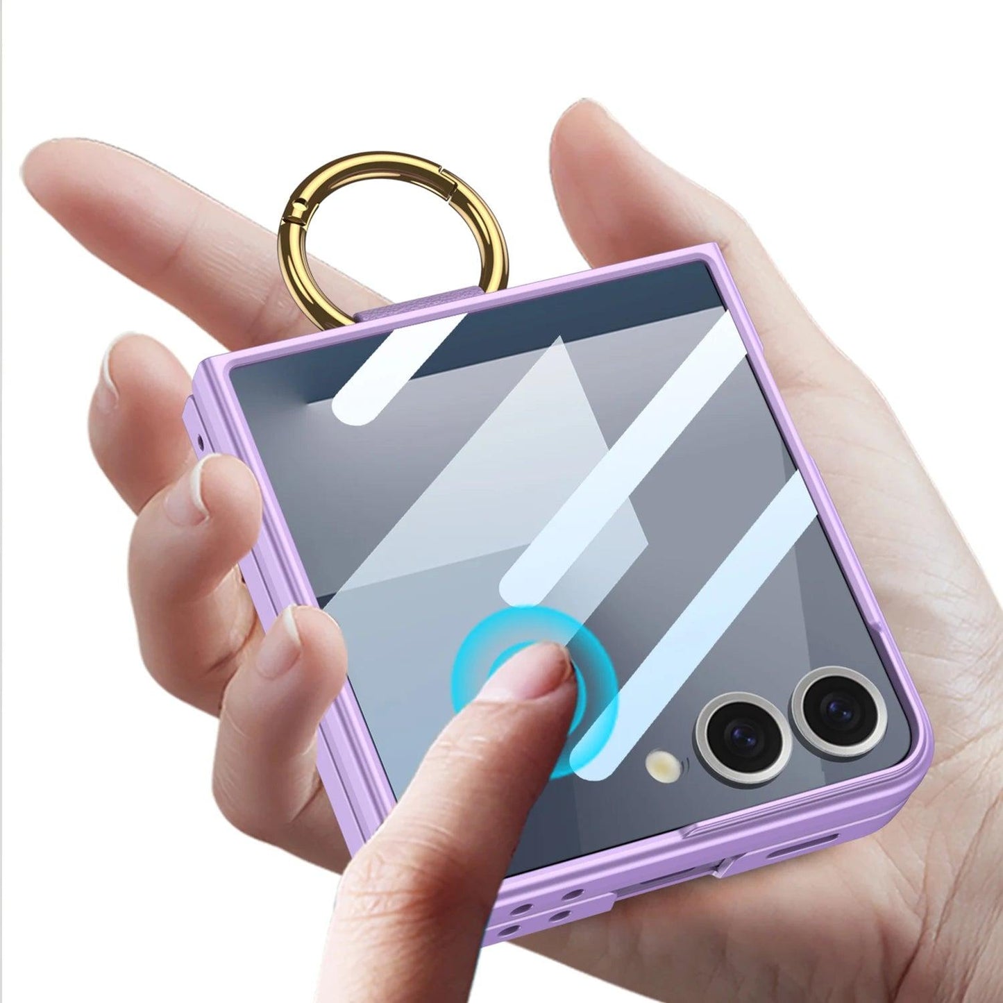 Galaxy Z Flip 7 Slim Ring Holder Case