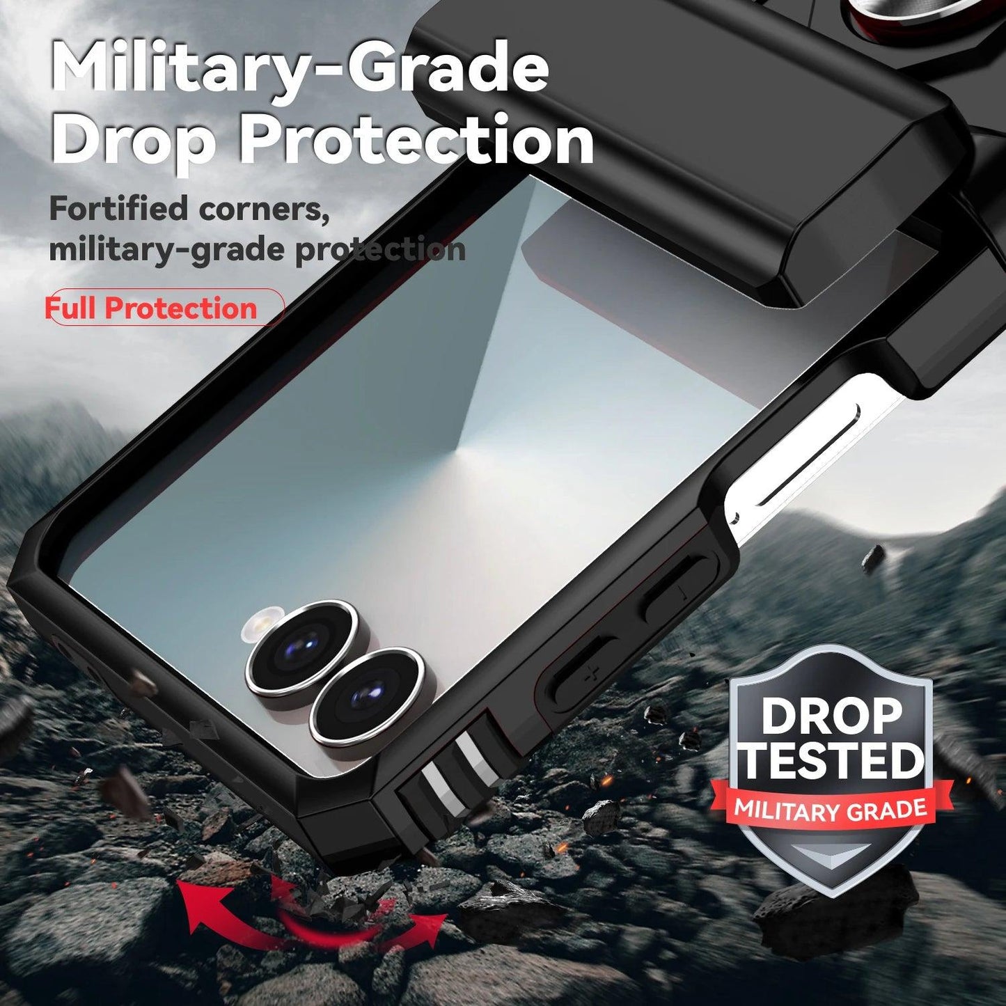 Galaxy Z Flip 7 Rugged Ring Armor Case