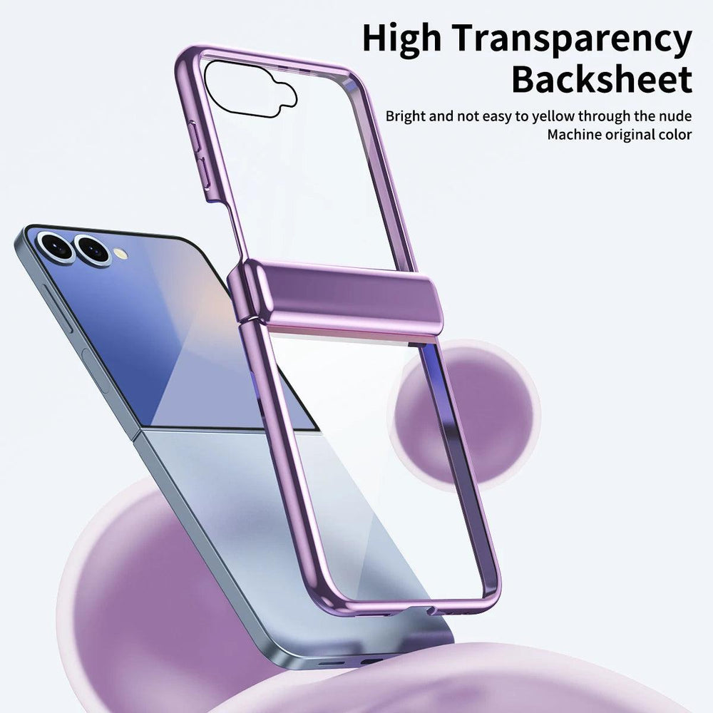 Galaxy Z Flip 7 Crystal Clear Hinge Case