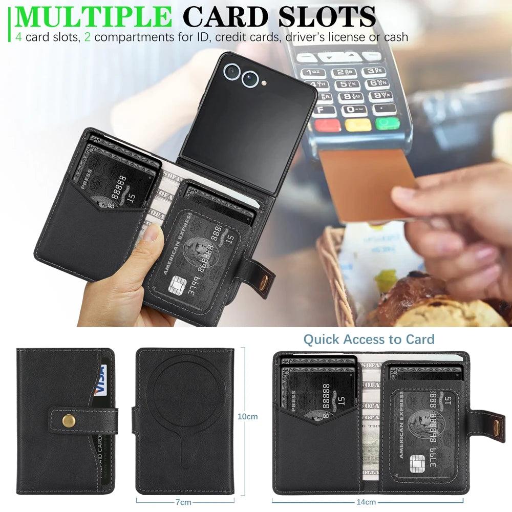 Galaxy Z Flip 7 MagSafe Wallet Leather Case