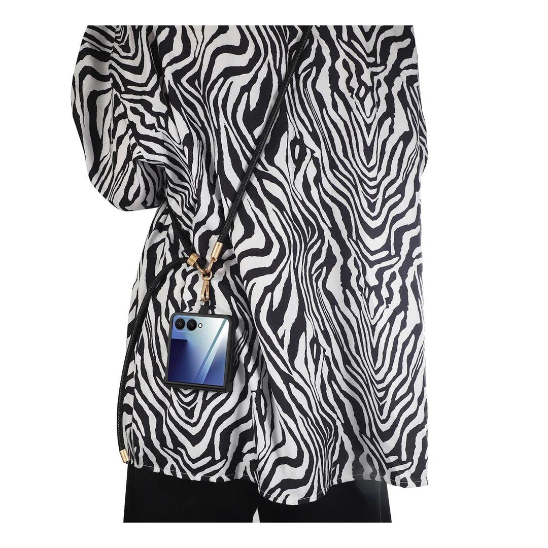 Galaxy Z Flip 7 Crossbody Lanyard Ring Holder Case