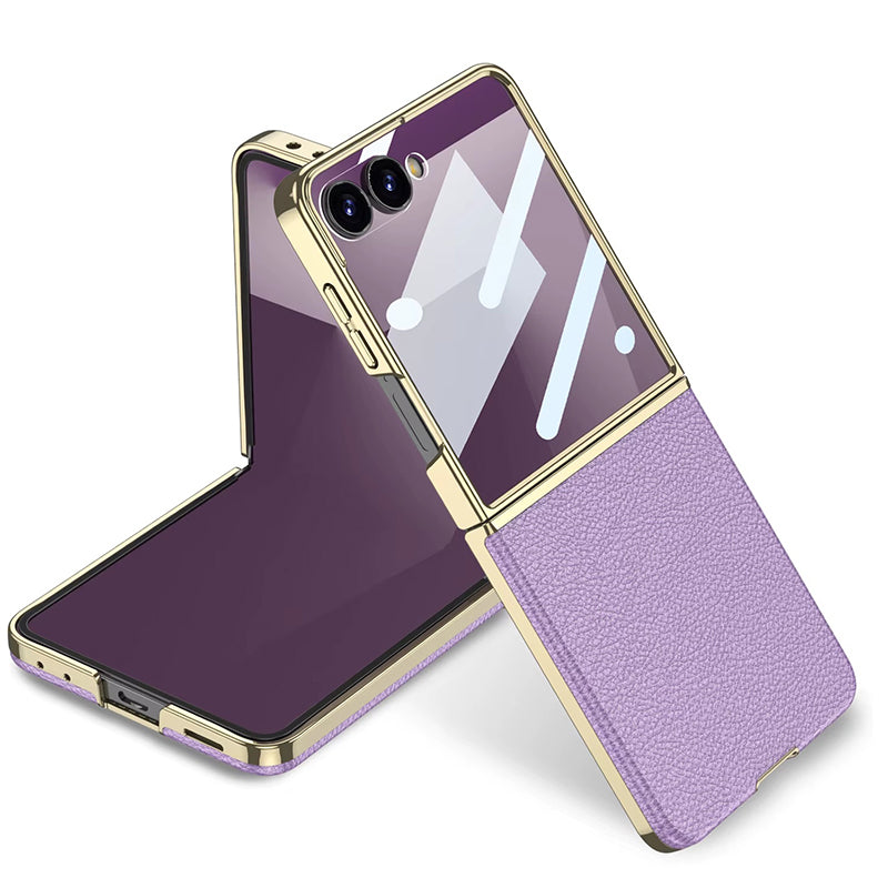 Elegant Litchi Leather Slim Case