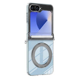 Galaxy Z Flip 8 Transparent Ring Kickstand Case