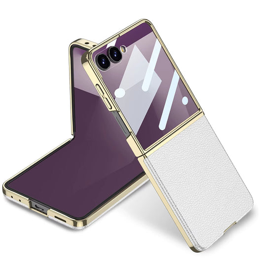 Elegant Litchi Leather Slim Case
