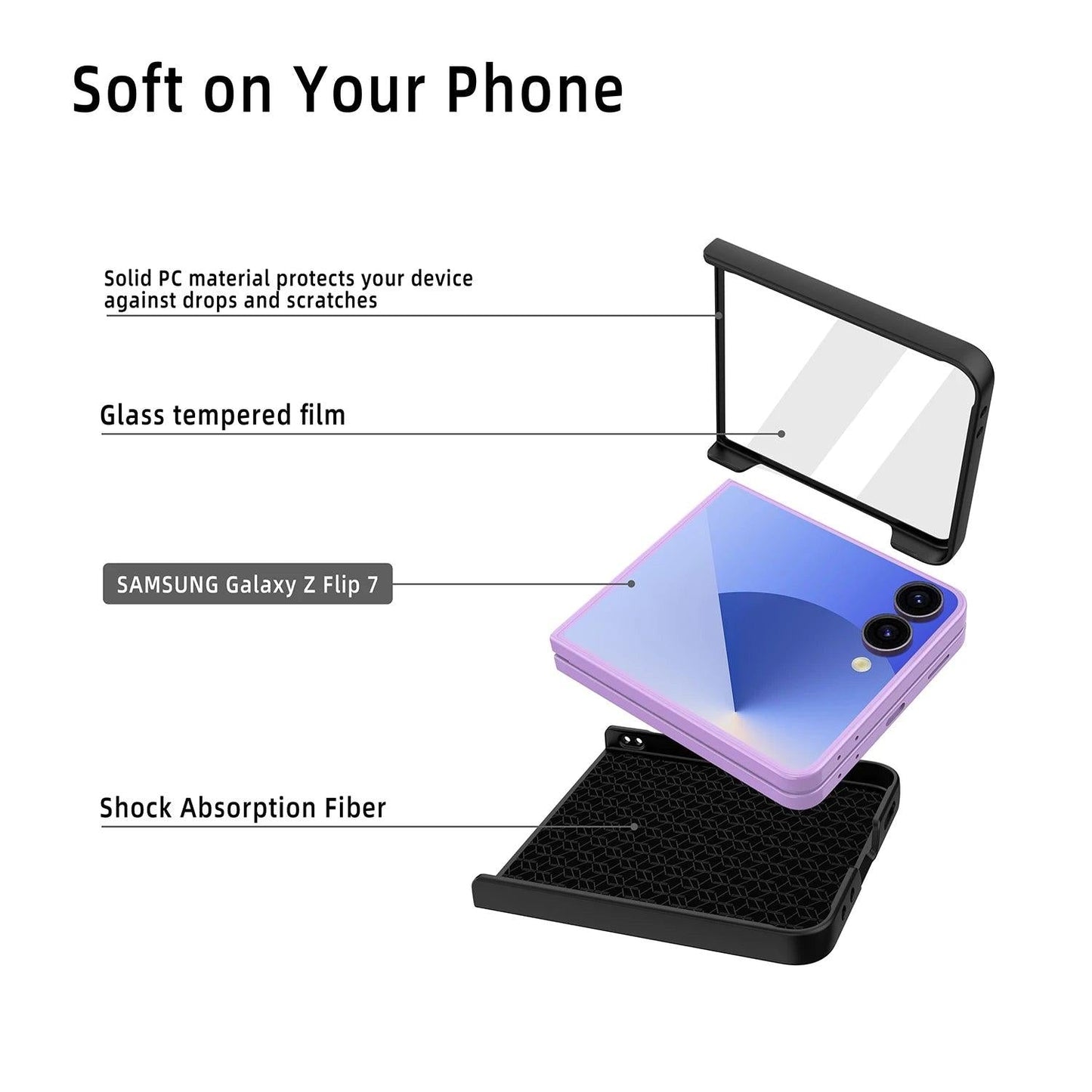 Galaxy Z Flip 6 Leather Wallet Grip Case