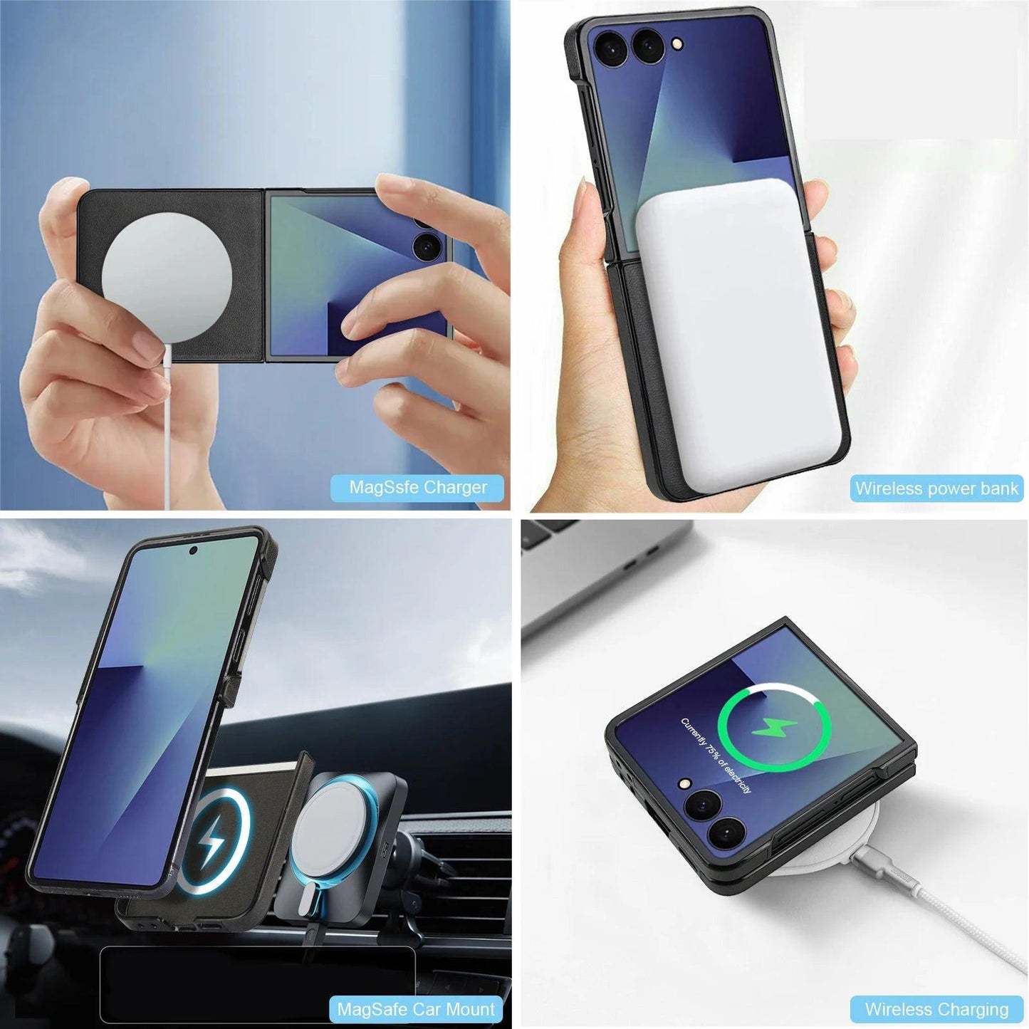 Galaxy Z Flip 6 Signature Magnetic Leather Case