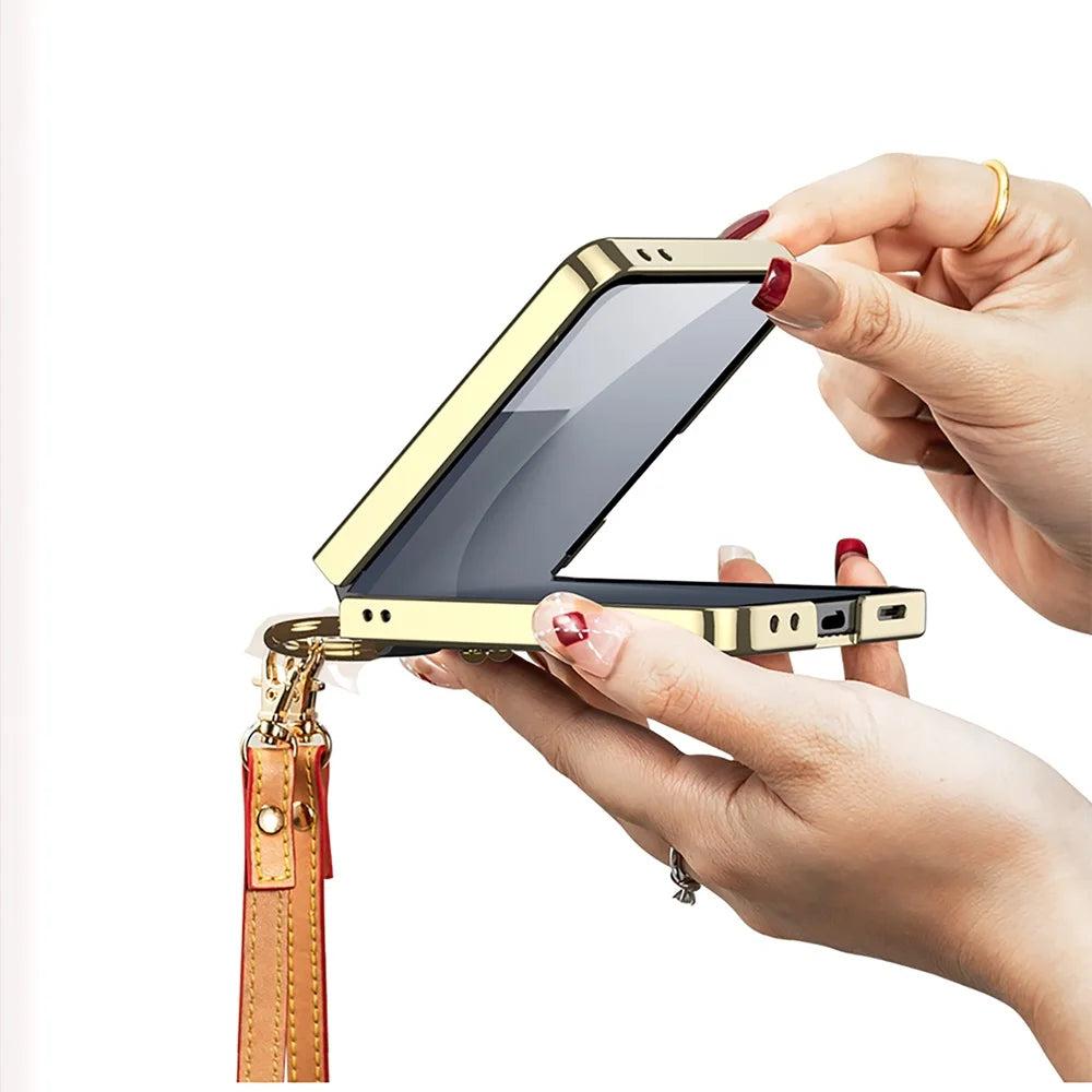 Galaxy Z Flip 6 Crossbody Luxe Ring Case