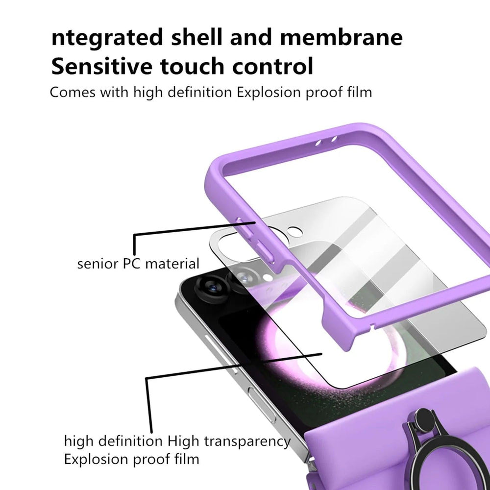 Galaxy Z Flip 6 Shockproof Ring Stand Case