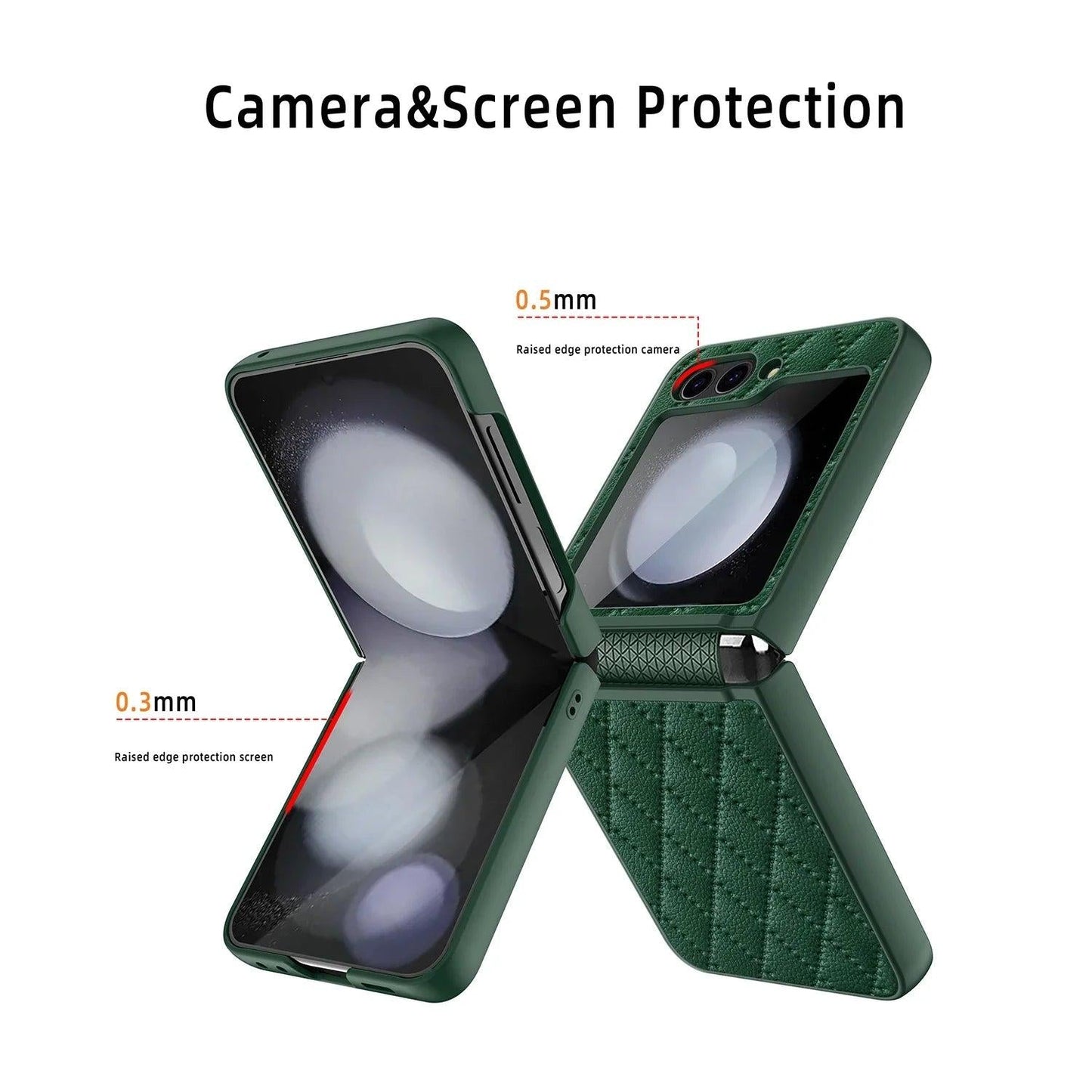 Galaxy Z Flip 6 Elegant Slim Leather Protection Case