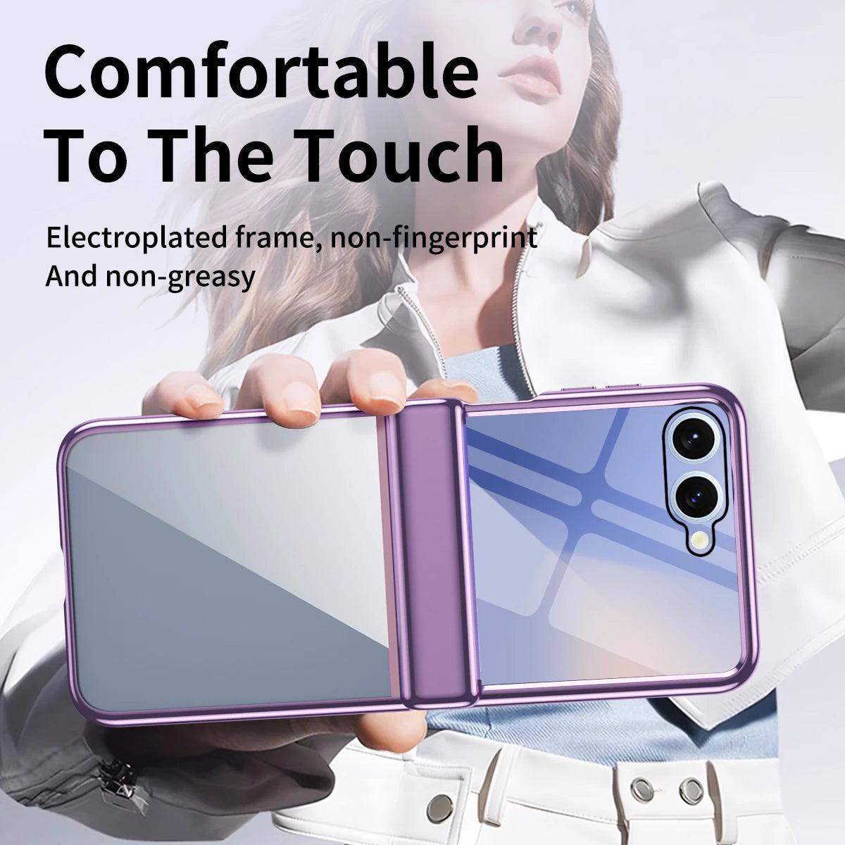 Galaxy Z Flip 7 Crystal Clear Hinge Case