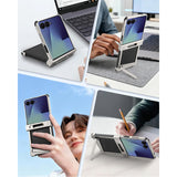 Galaxy Z Flip 7 Metal Frameless Case with Stand & Hinge Guard