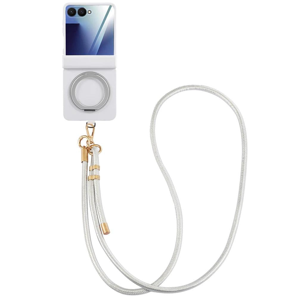 Galaxy Z Flip 7 Crossbody Lanyard Ring Holder Case