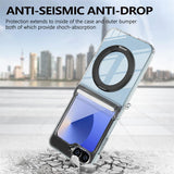 Galaxy Z Flip 7 Transparent Ring Kickstand Case