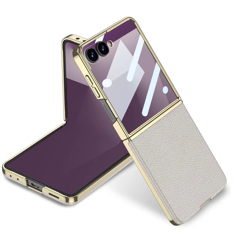 Elegant Litchi Leather Slim Case
