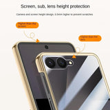 Galaxy Z Flip 7 Leather Hinge Shield Case
