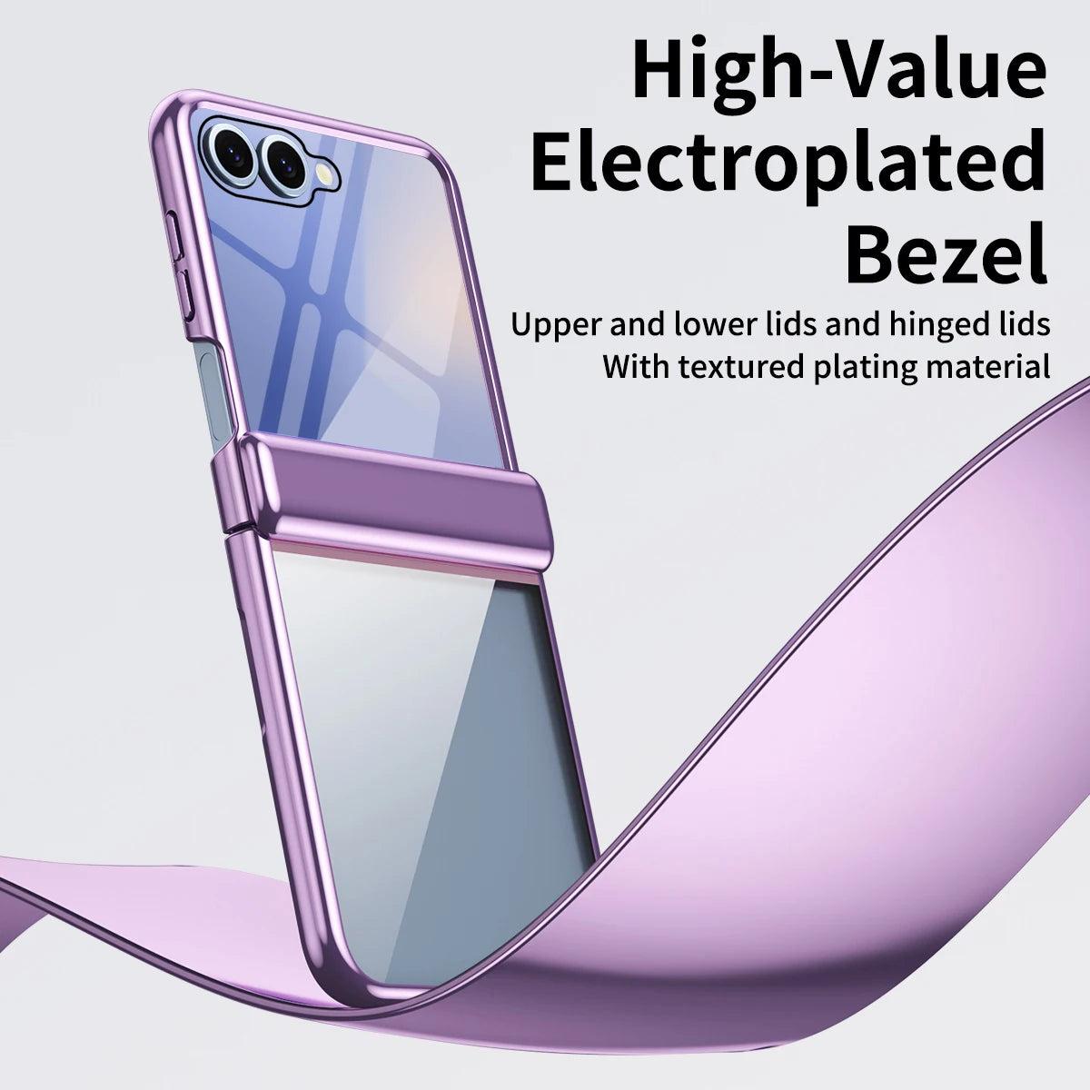 Galaxy Z Flip 7 Crystal Clear Hinge Case