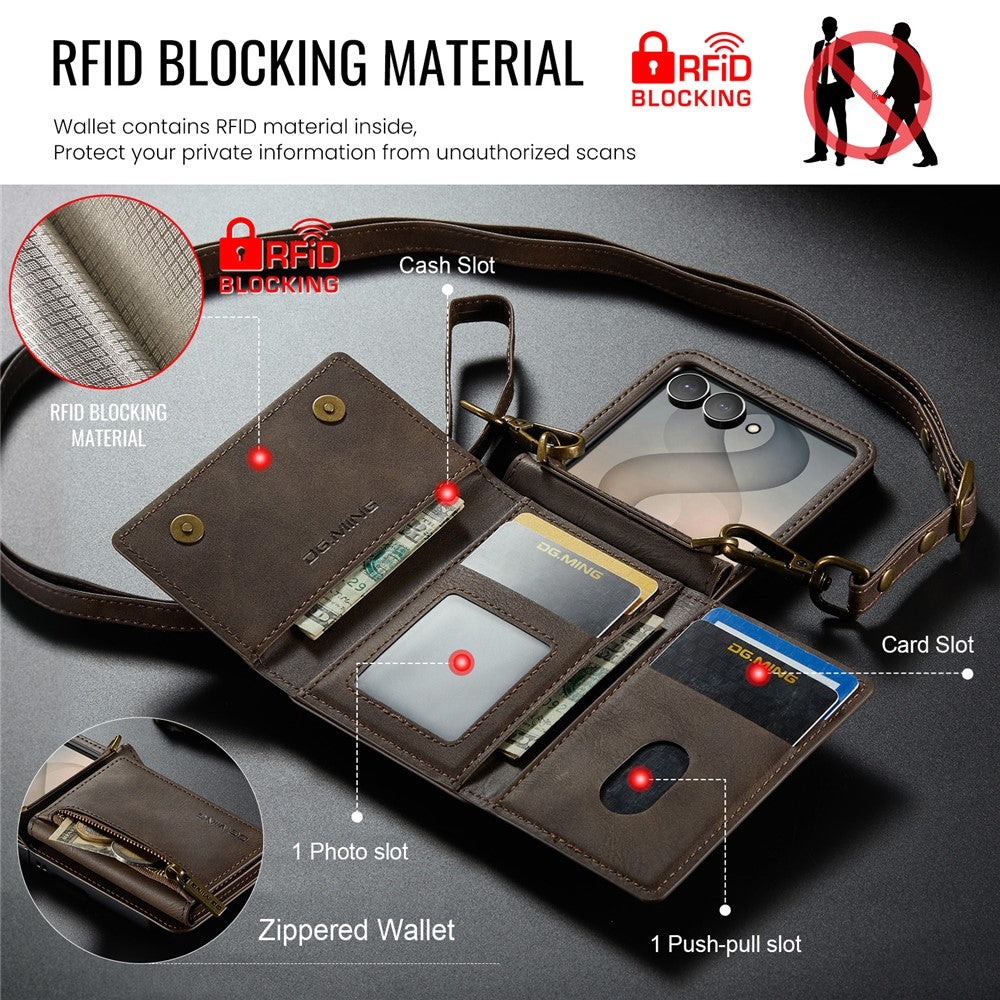 Galaxy Z Flip 8 Zipper Card Lanyard Case