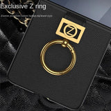 Galaxy Z Flip 8 Leather Ring Stand Case