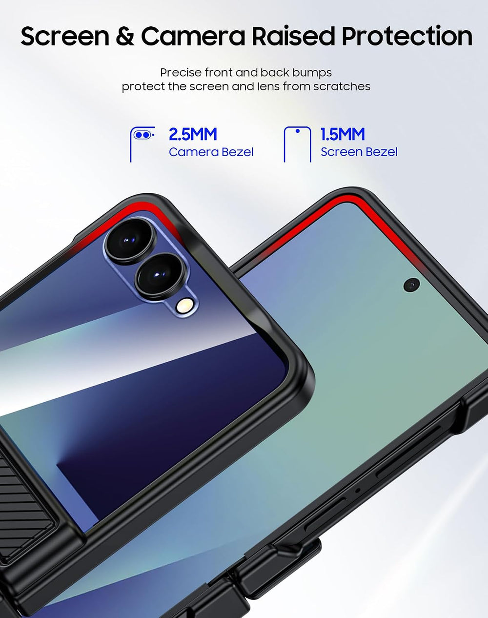 Galaxy Z Flip 8 Rugged RFID Wallet Case with Hinge Protection
