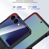 Galaxy Z Flip 8 Rugged RFID Wallet Case with Hinge Protection