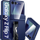 Galaxy Z Flip 8 Rugged RFID Wallet Case with Hinge Protection