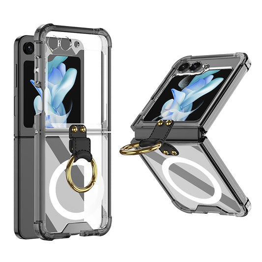 MagSafe Airbag Hinge Shockproof Case with Ring Holder