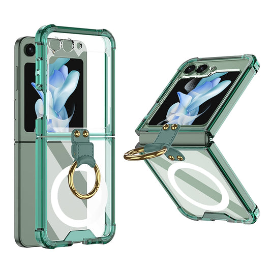 MagSafe Airbag Hinge Shockproof Case with Ring Holder