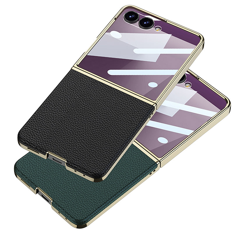 Elegant Litchi Leather Slim Case