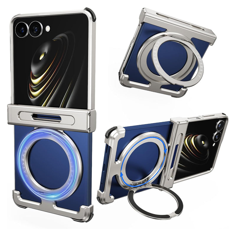 Galaxy Z Flip 7 Rugged Armor Ring-Kickstand Case