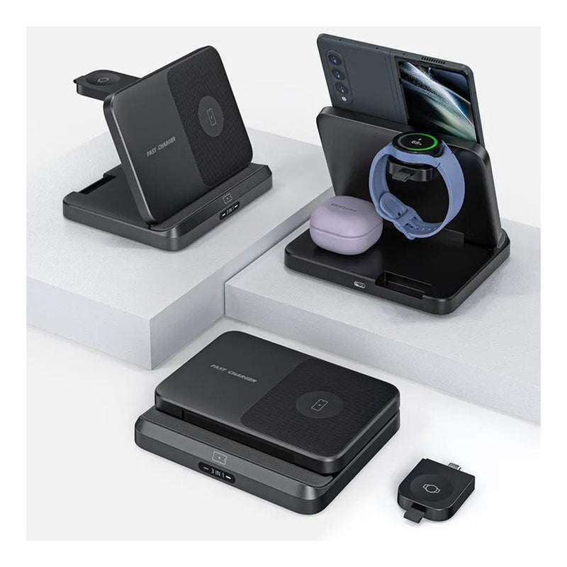 Foldable 3-in-1 Wireless Charging Station